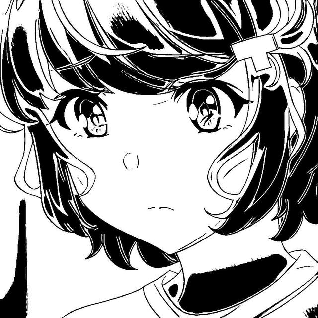 黑白动漫女头