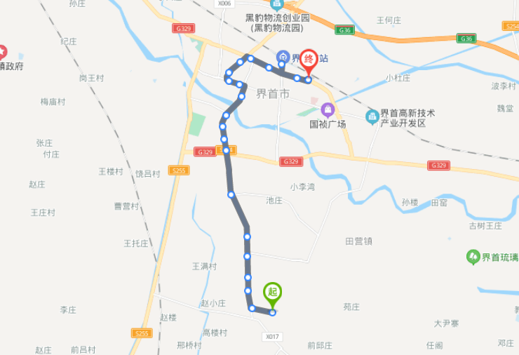 安徽界首火车站途经公交车线路乘坐点及其运行时间