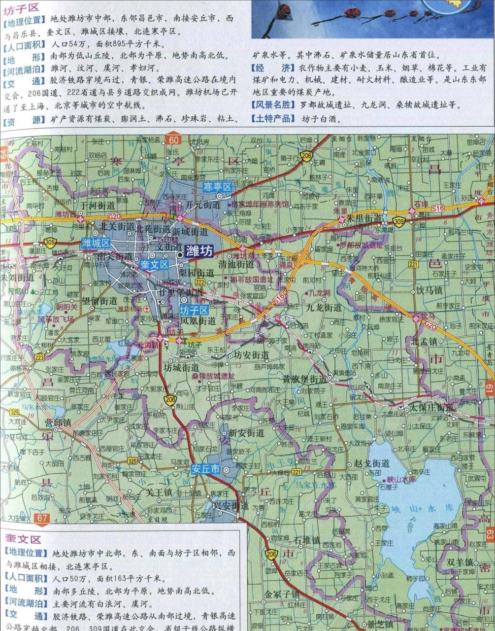 山东省潍坊市奎文区简介 【地理位置】地处潍坊市中北部,东,南面与坊