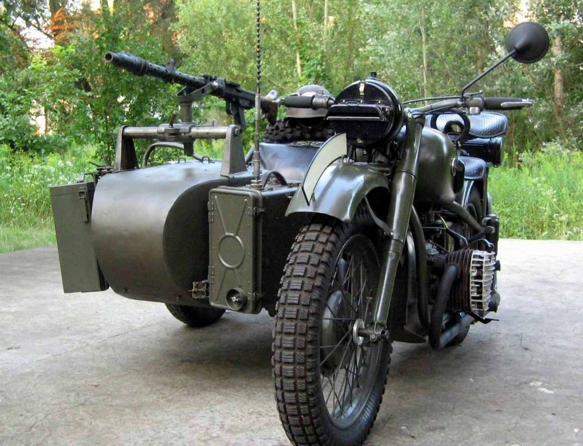 二战日本边三轮摩托车图片