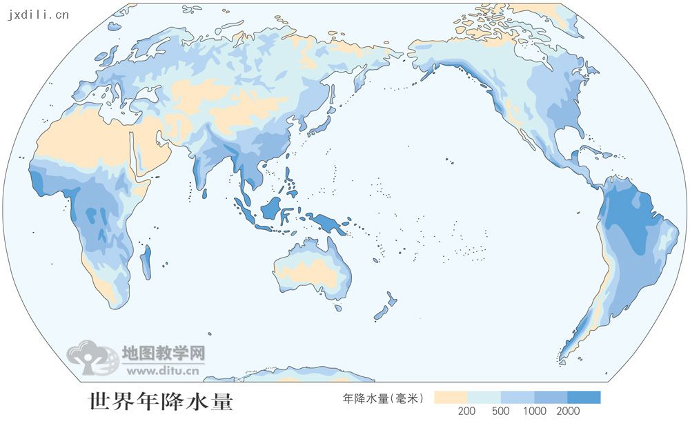 世界降水分布图高清图片