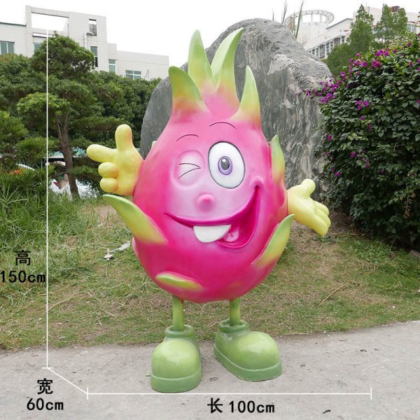 游乐场玻璃钢火龙果景观雕塑