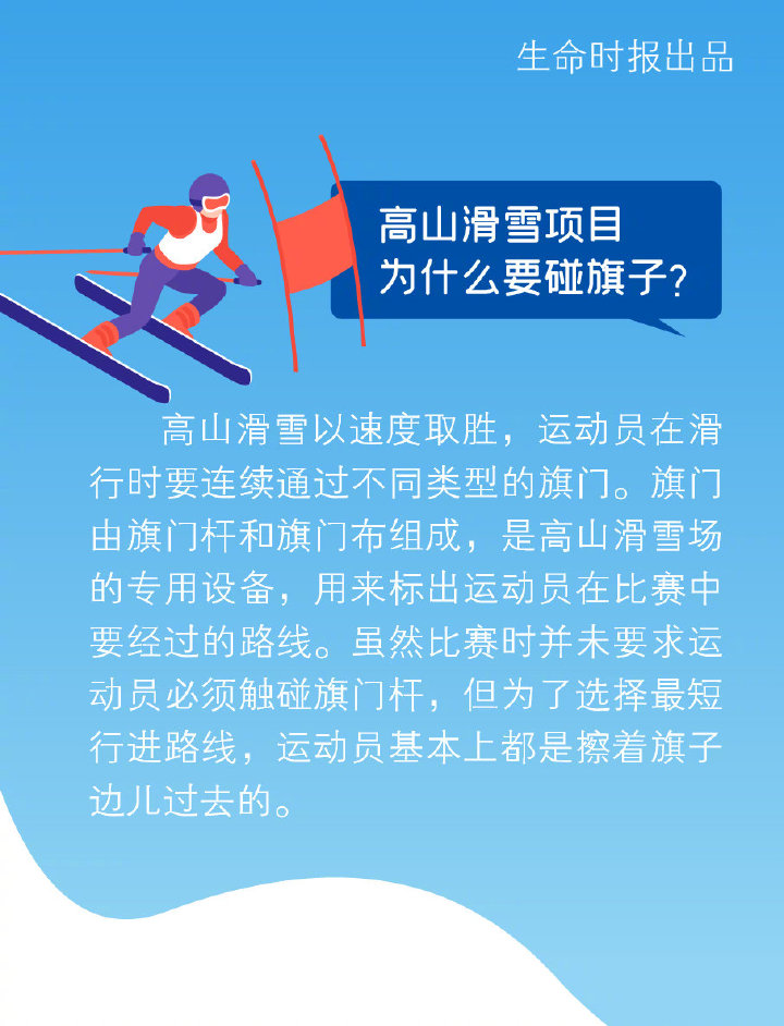 高山滑雪项目为什么要碰旗子?