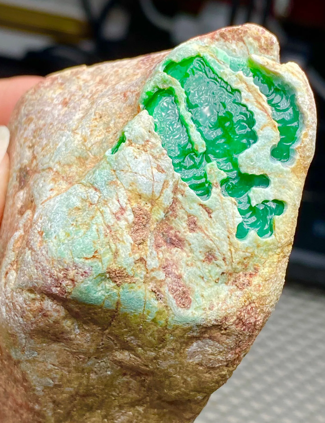 木那杨梅皮冰阳绿色料