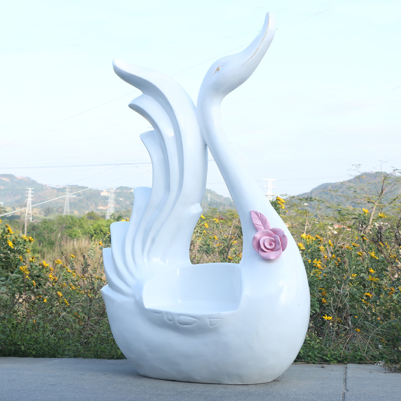 上海天鹅景观雕塑玻璃钢 baijiahao.baidu.com