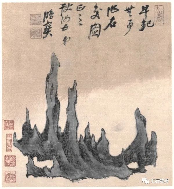 「谈古说今」倪云璐画《石交图》