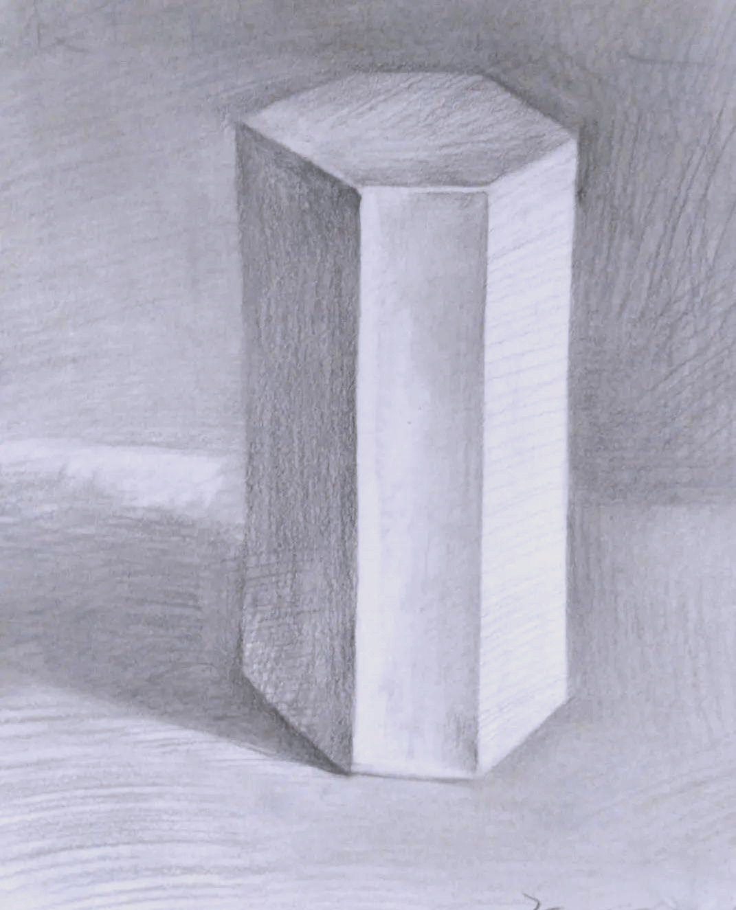 素描第十课:六棱柱体与六棱锥体的绘画技巧