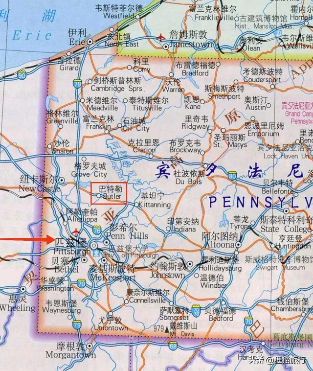 美国宾夕法尼亚州第二大城市匹兹堡,北郊就是巴特勒市
