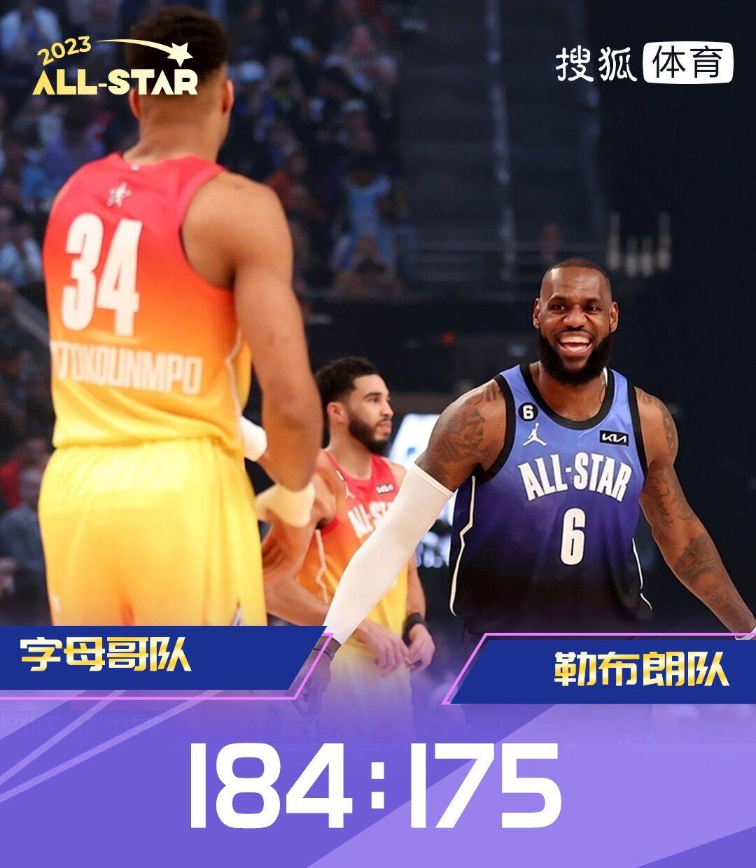 2023nba全明星正赛回放:詹姆斯队vs字母哥全场中文比赛录像回放