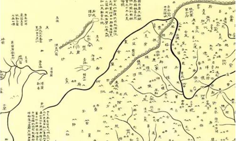 首次采用古今对照,双色绘画的地理图是