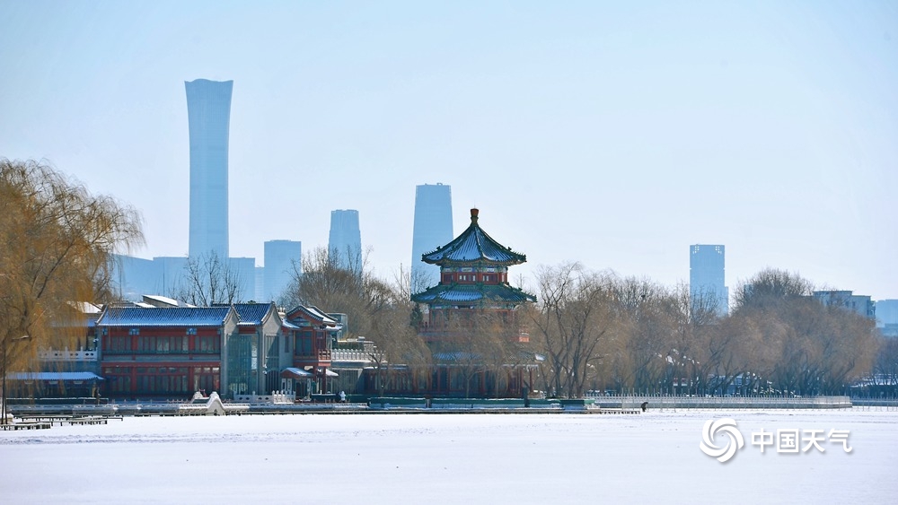 什刹海雪景图片图片