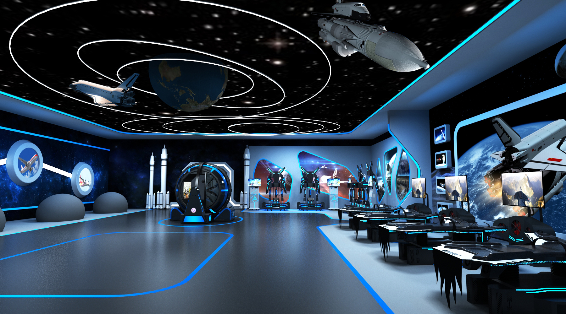 普乐蛙vr太空科技馆vr科普体验设备模拟星际