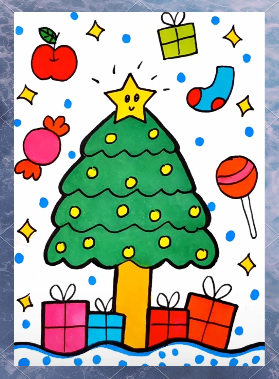 圣诞节主题的儿童画精选集