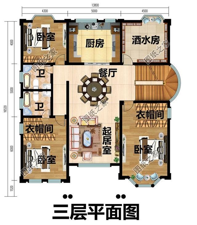 四层带车库别墅设计图,出入方便还大气