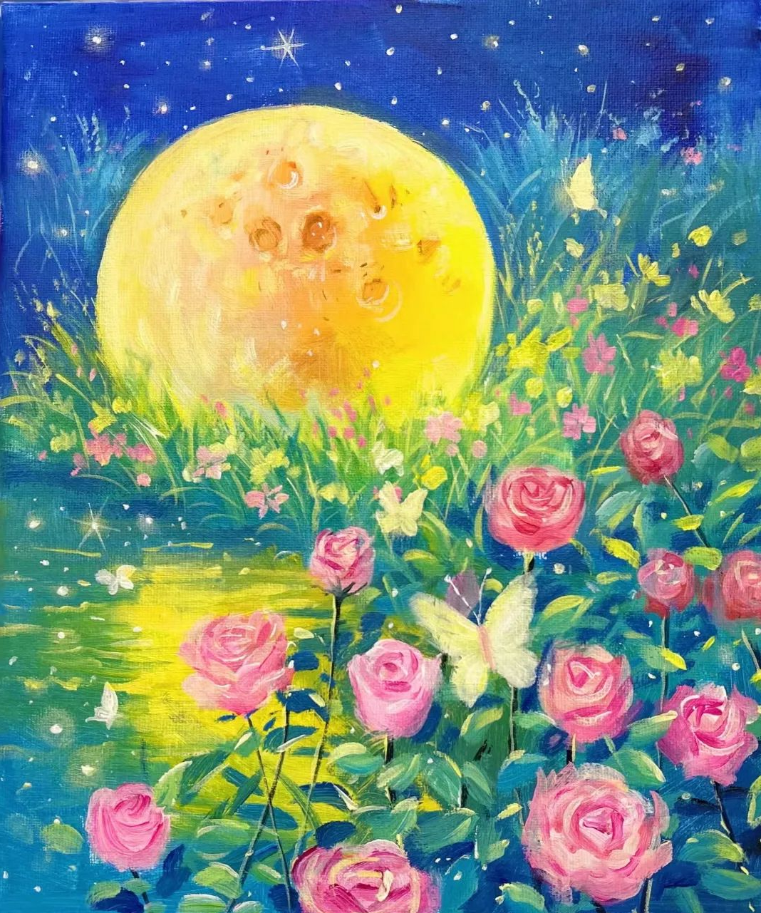 丙烯装饰画精选,展现多样艺术魅力与治愈系美图