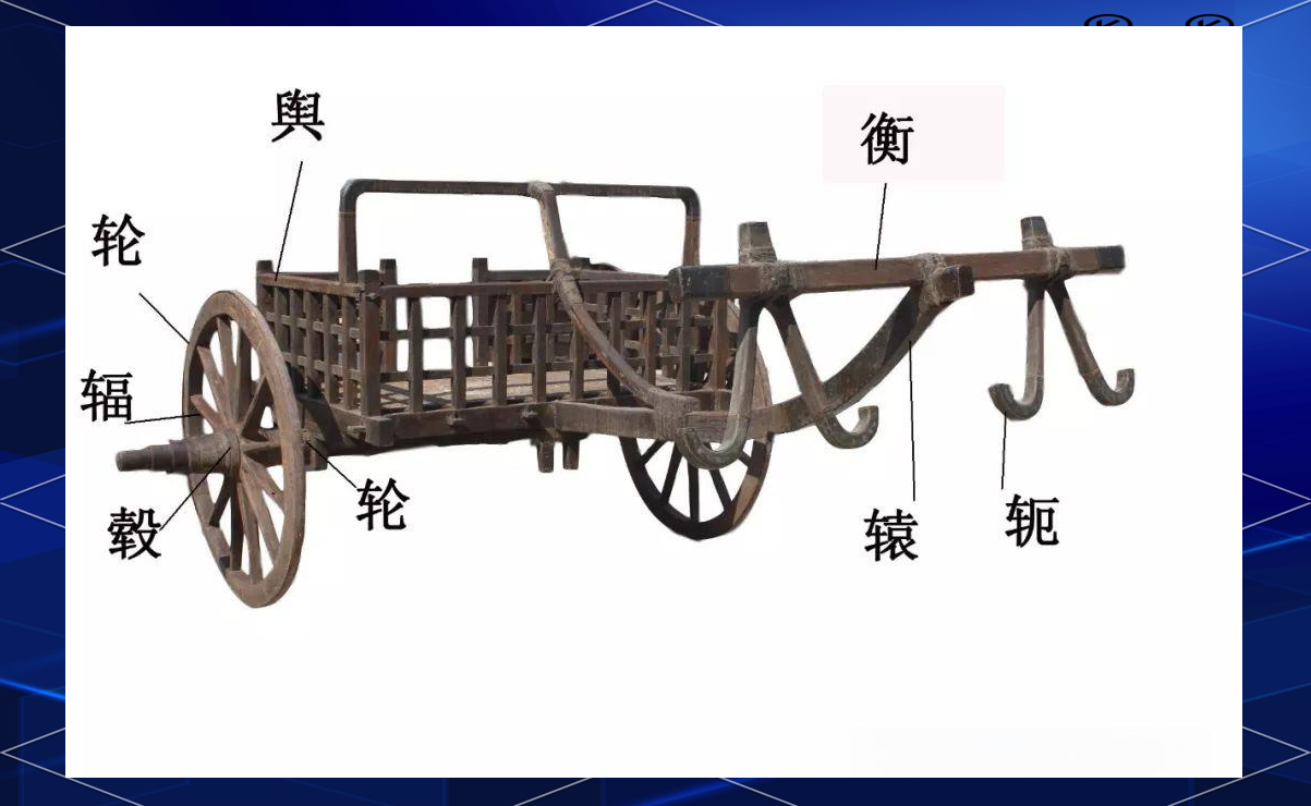 战车整体采用木质框架,关键位置则加固以铜铁构件,既增强了结构的稳固