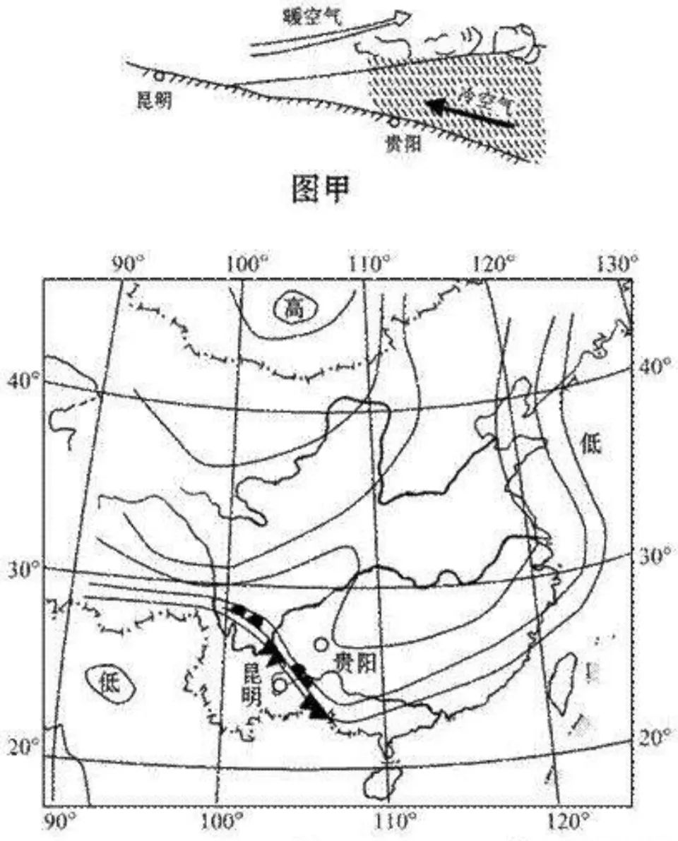 准静止锋示意图简图图片