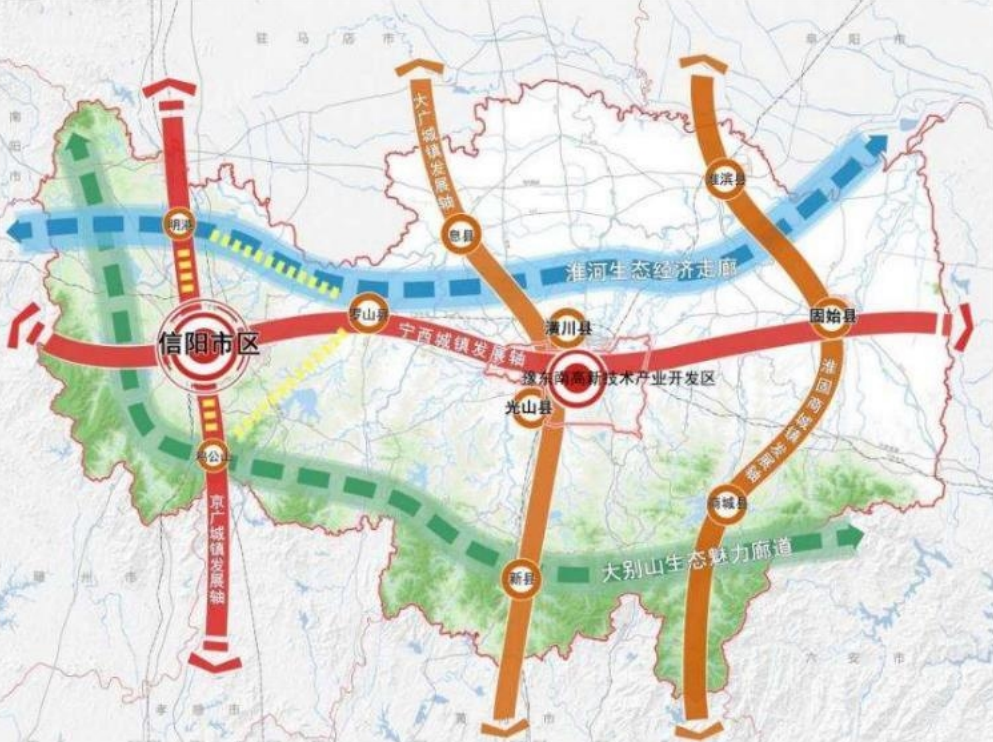 信阳市及8县市国土总体空间规划2021-2035公示版合集