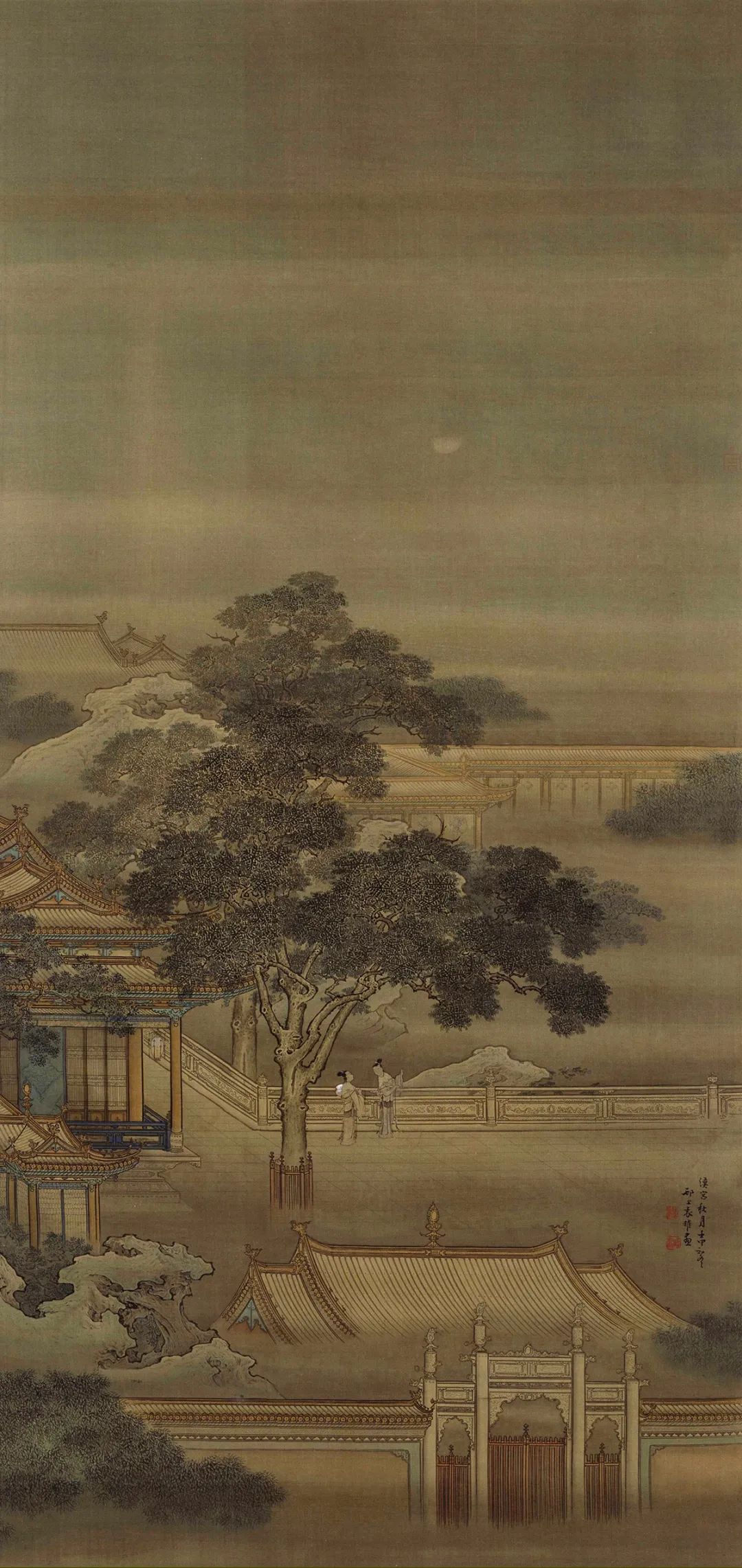 清 袁耀《汉宫秋月图》 纵182厘米 横124.