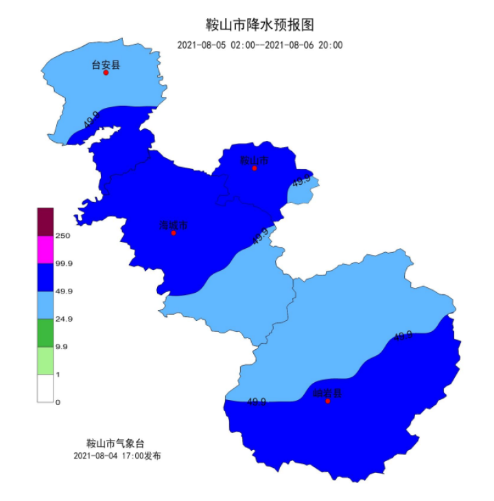 注意!5日至6日鞍山将再度出现强降雨和强对流天气
