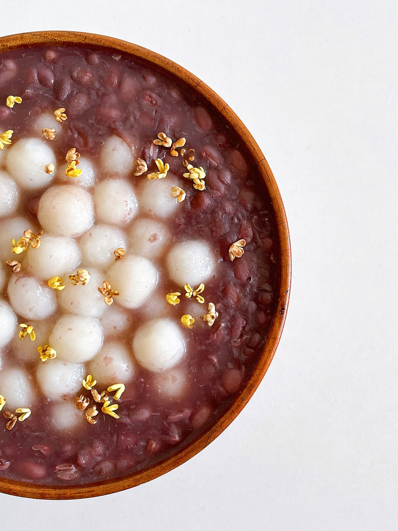 秋冬暖胃甜品丨红豆桂花小丸子