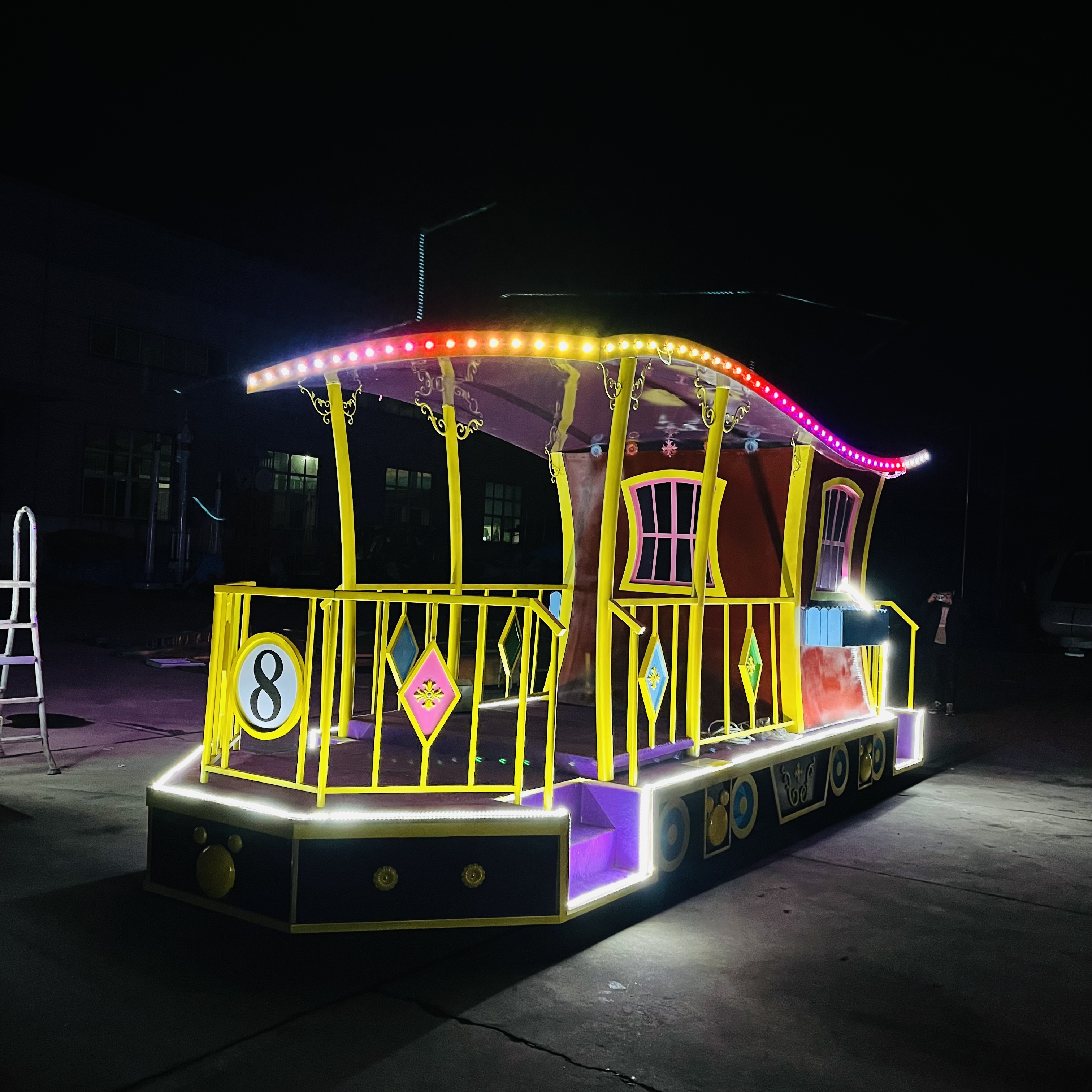 花车巡游出租 电动巡游花车出租公司 led七彩灯光