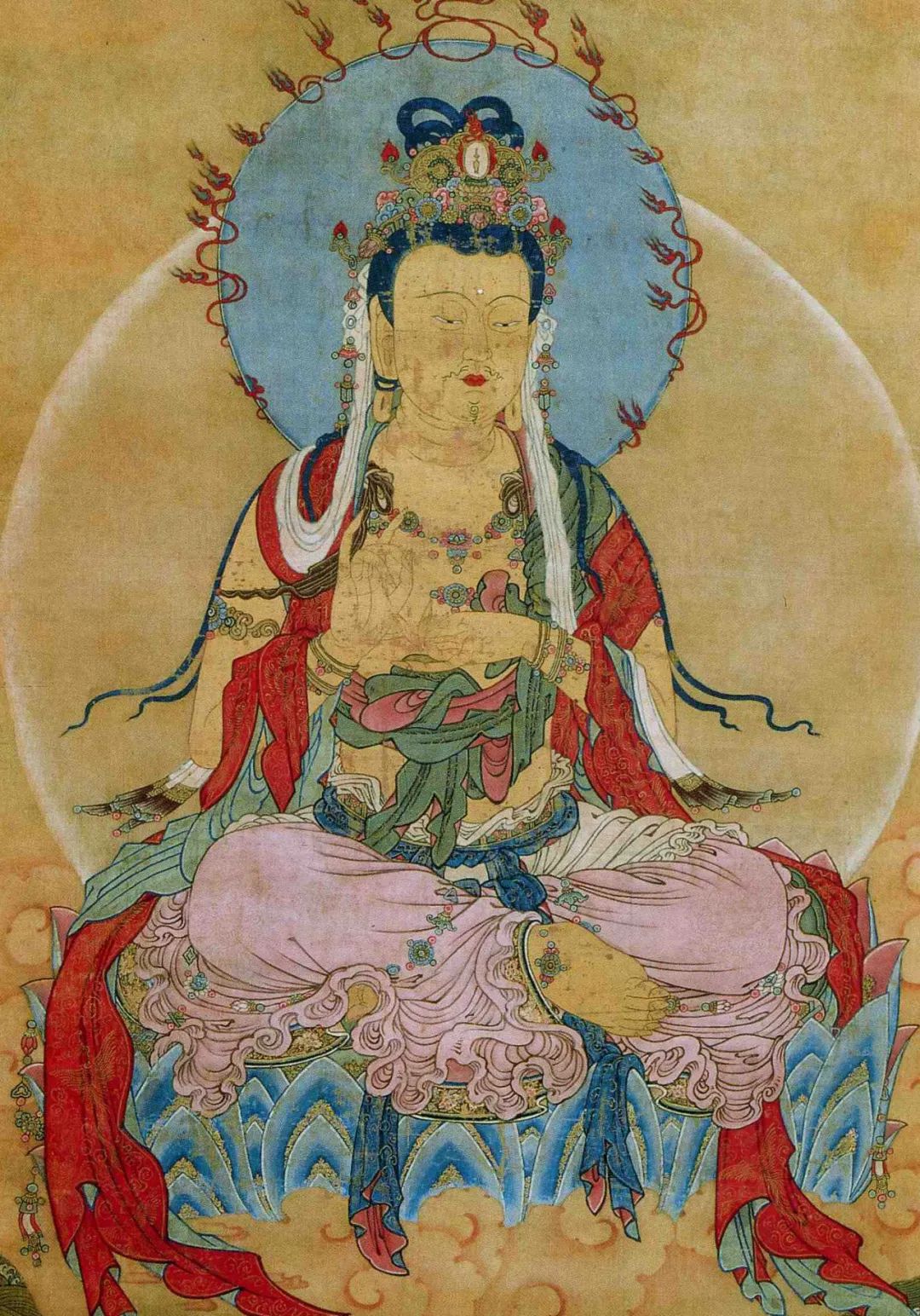 西夏黑水城佛画:大势至菩萨像