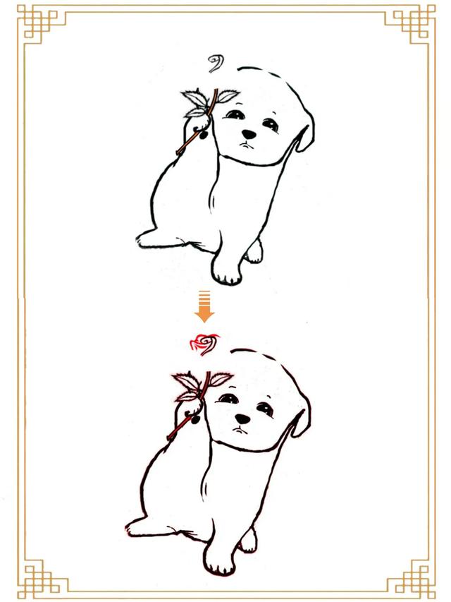 单身狗的玫瑰,简笔画教程