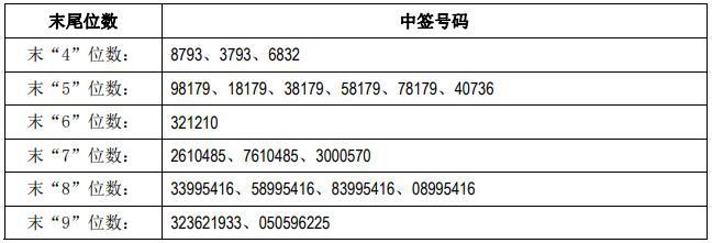 铜冠铜箔中签号出炉 共约15.17万个