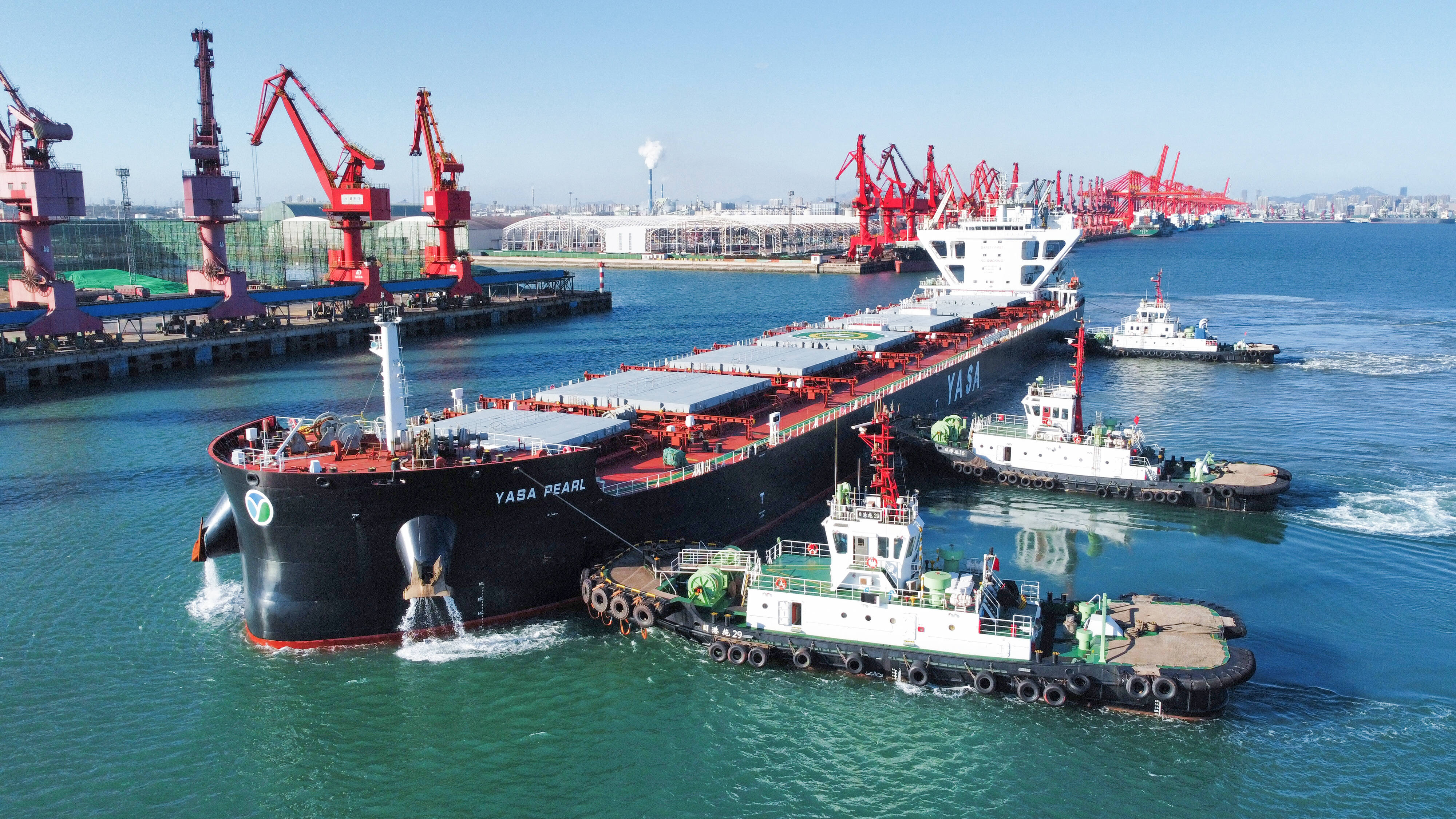 山东港口日照港刷新靠泊玉米船舶最大载货量纪录