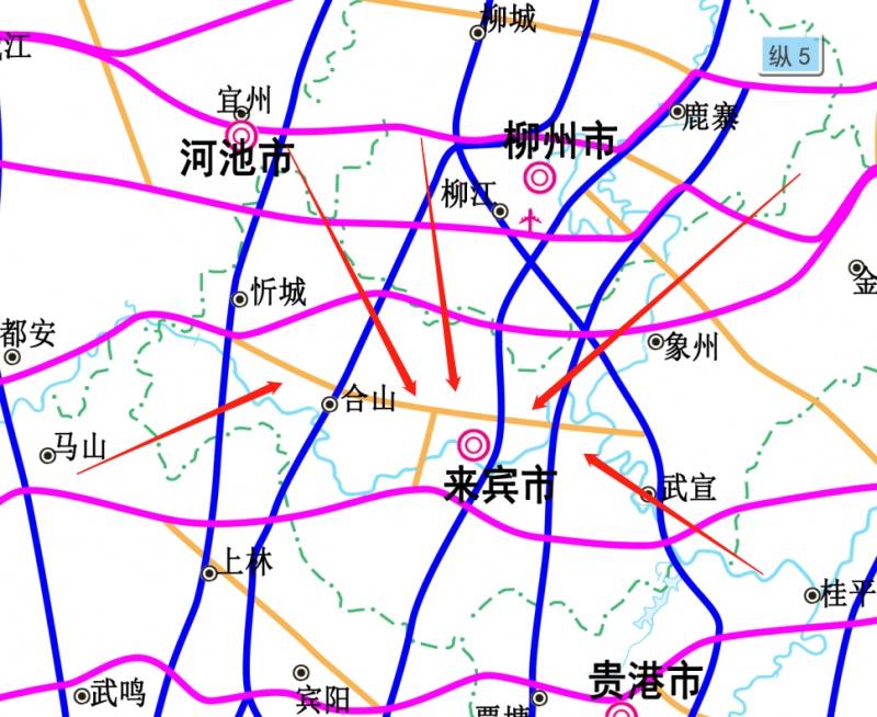 来宾市最新公路规划图图片