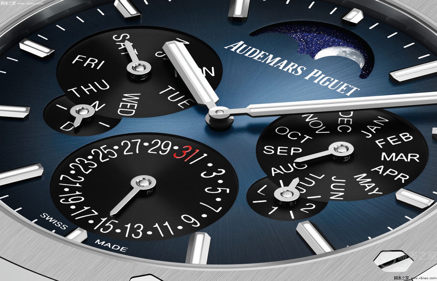 爱彼推出限量版全新royal oak皇家橡树系列 自动上链超薄万年历腕表