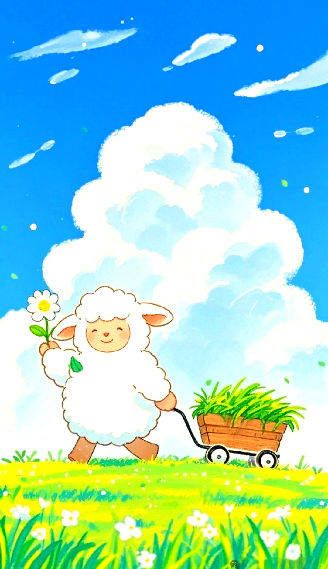 小绵羊云朵的奇幻冒险,勇敢与智慧并存