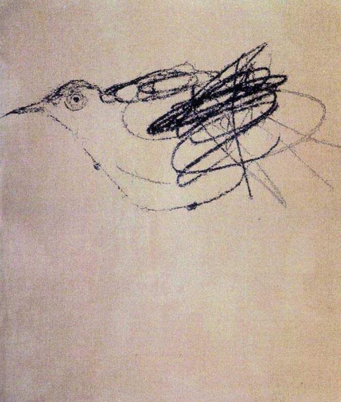 齐白石画一只"丑鸟"卖千万,美院教授学画一只小鸟,拍出25万!