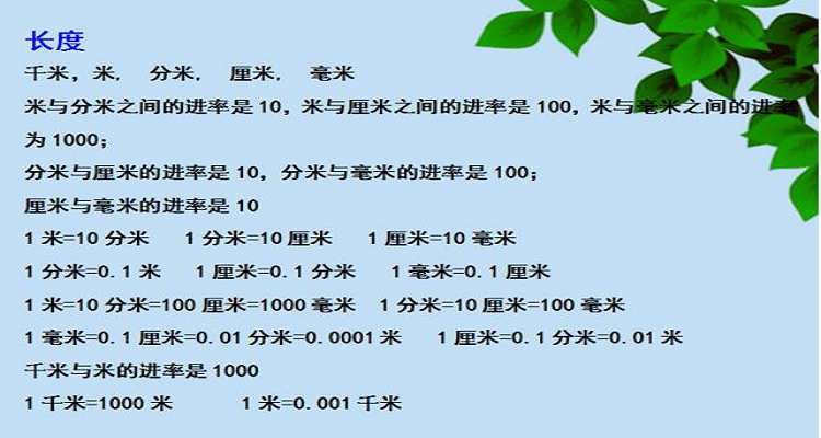 長度單位的進率是10.面積單位的進率100對不對