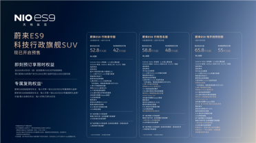 租电42万起！全新蔚来ES9开售：中国科技含量最高的SUV来了