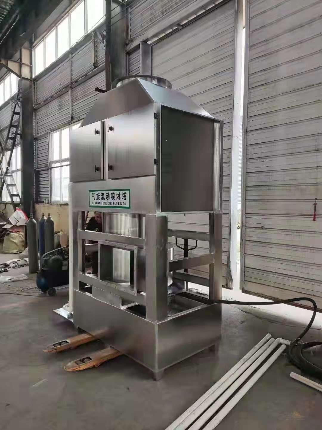 气旋塔 气旋混动喷淋塔 方形旋流塔 不锈钢喷淋柜 废气处理