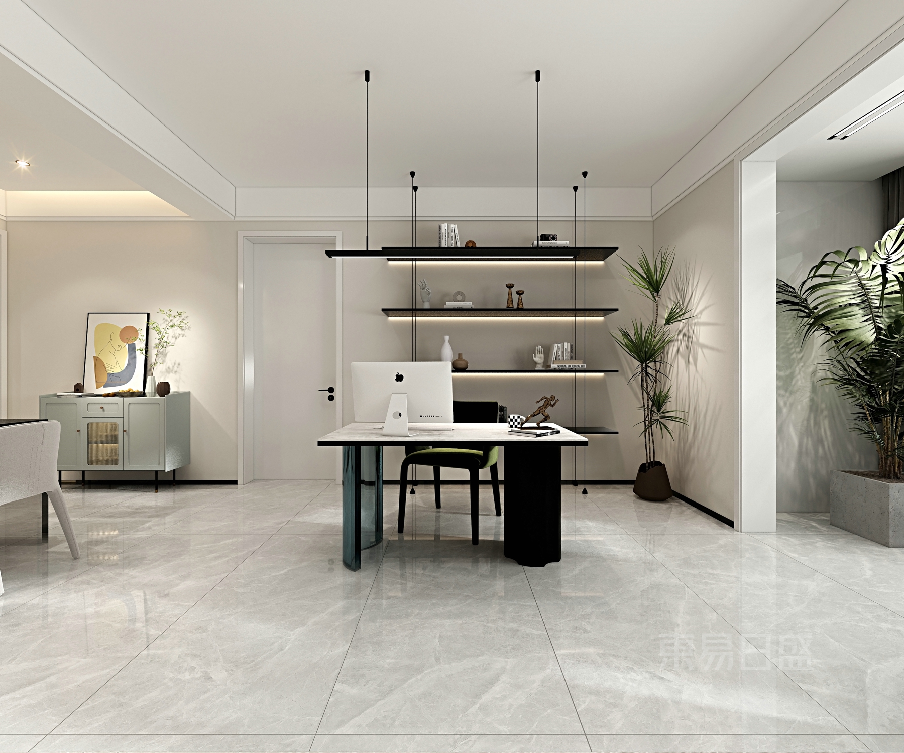 远洋风景长安127㎡现代极简风,打破常规化,实现客厅自由