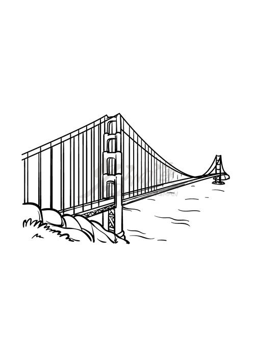 金门大桥怎么画