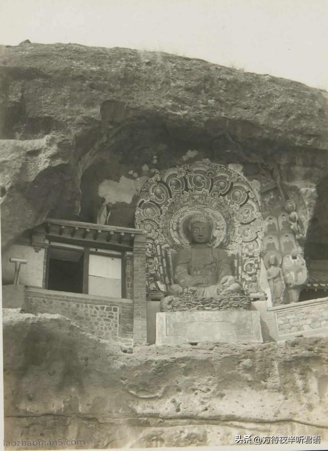 1934年锦州老照片 90多年前的义县万佛堂石窟