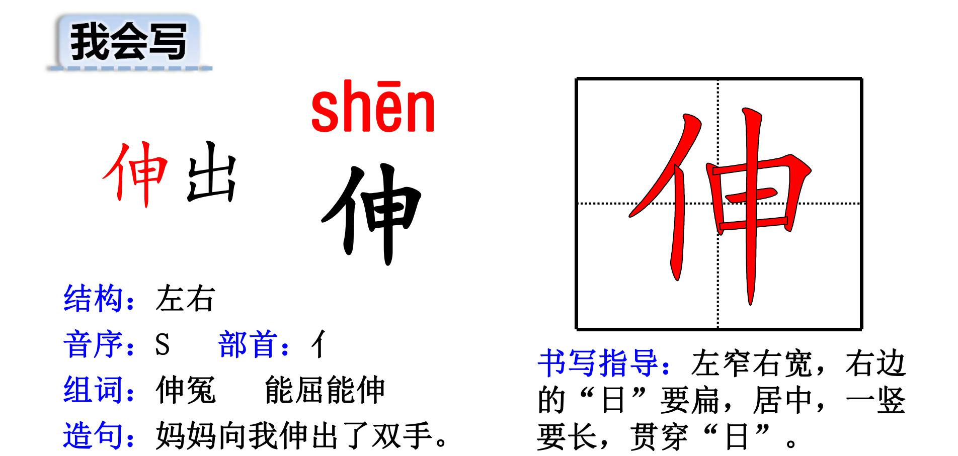 三年级上册语文·全套生字卡片偏旁部首 组词造句 拼音