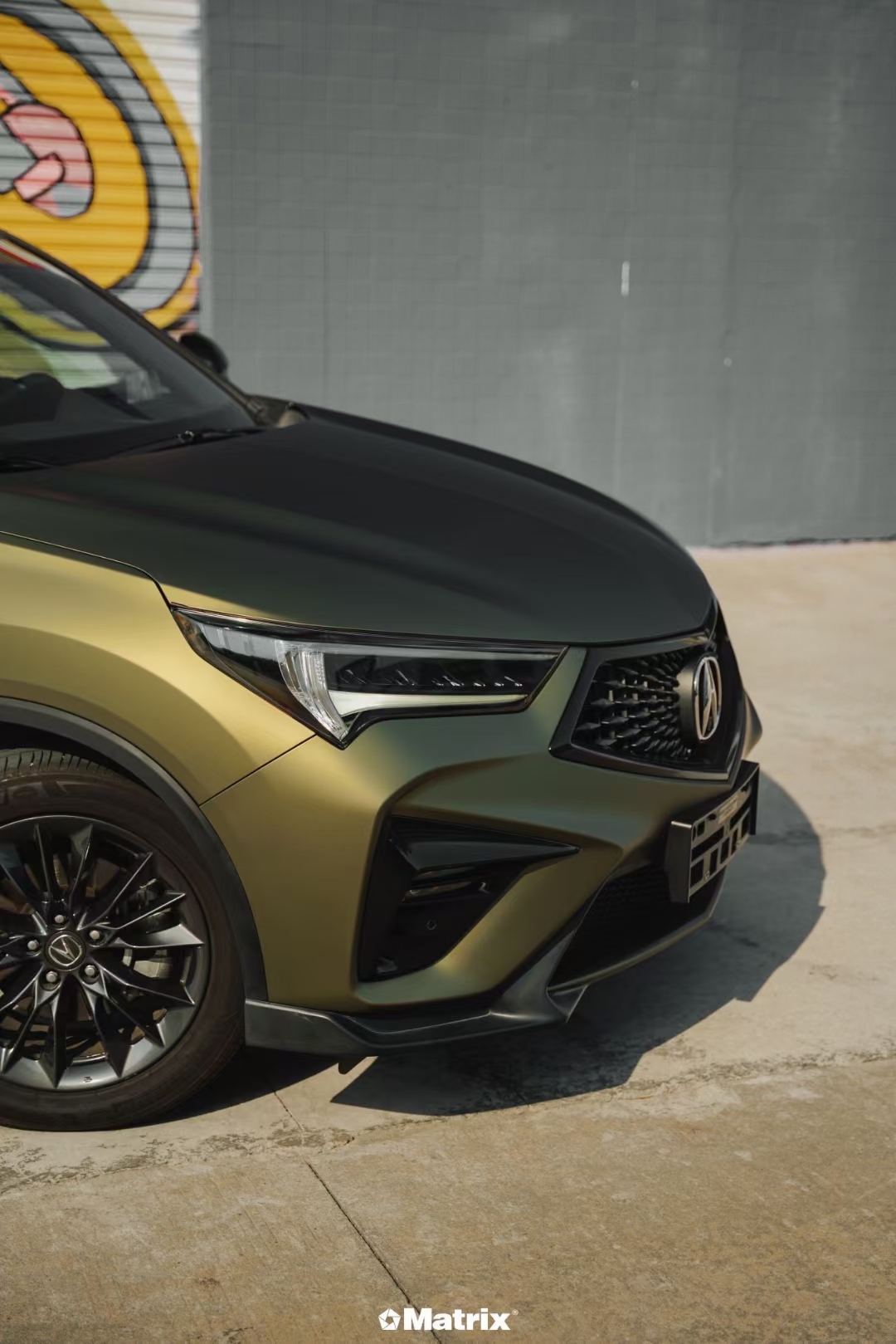 讴歌cdx矩阵改色膜超哑闪电绿,触目可及的美好