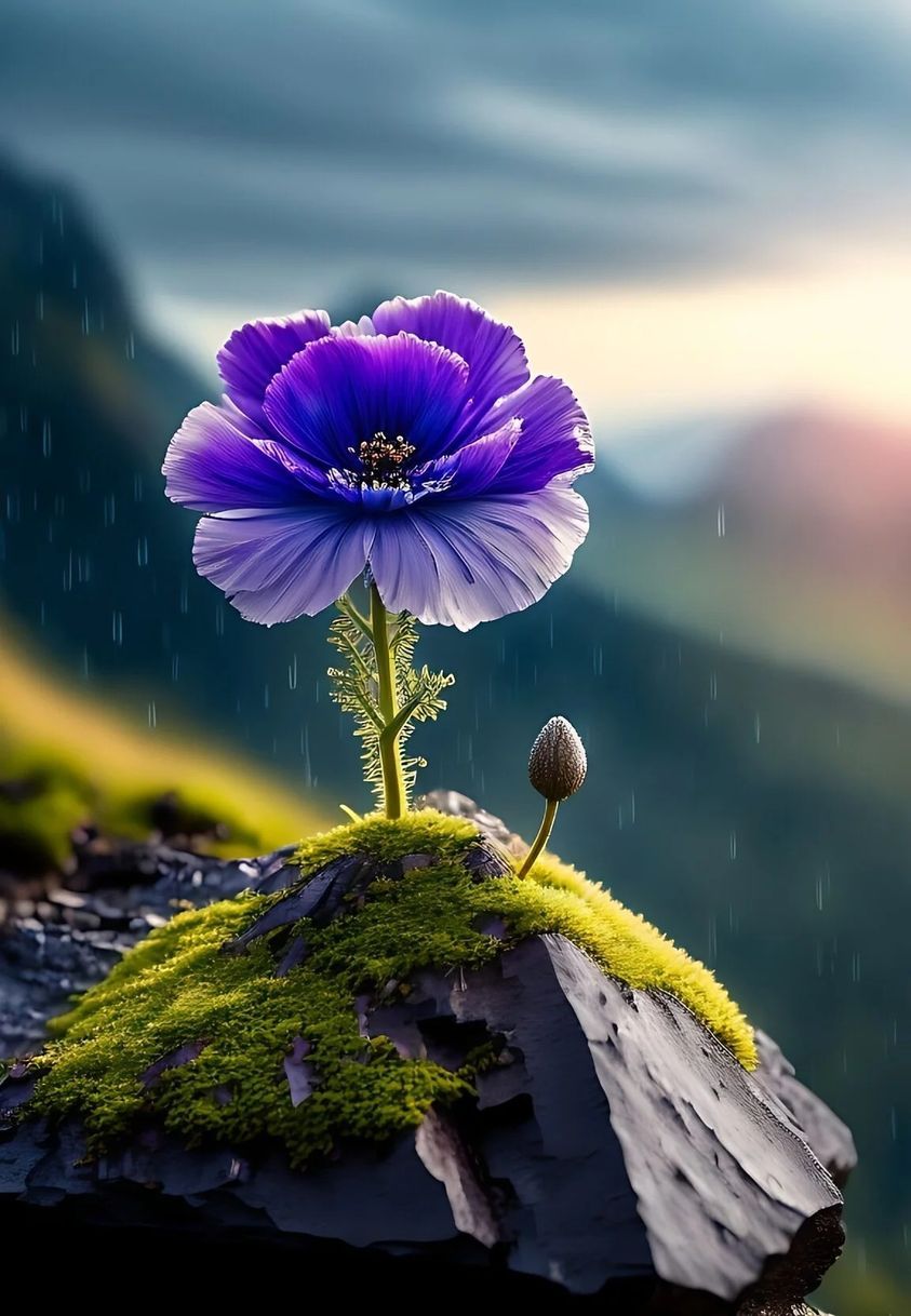 美图欣赏——开在石头上的花