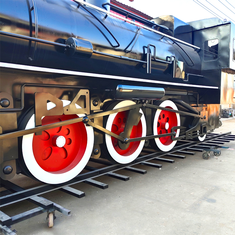 仿真景区复古火车头模型