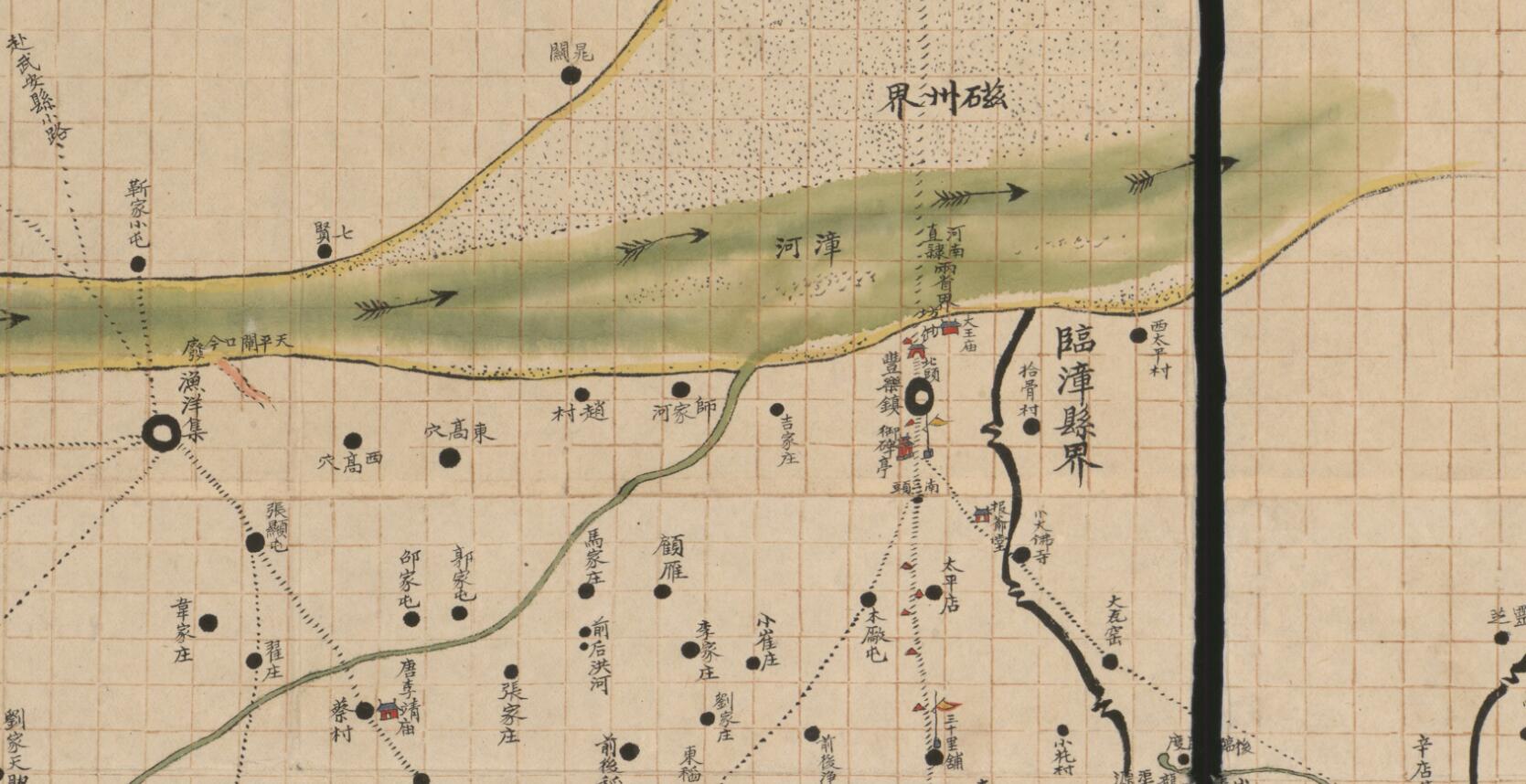 《安阳县全境舆图》清末民初安阳老地图