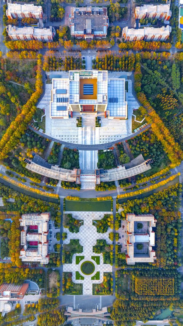 山科大,秋色斑斓美成了莫奈油画,很飒很炫丽!