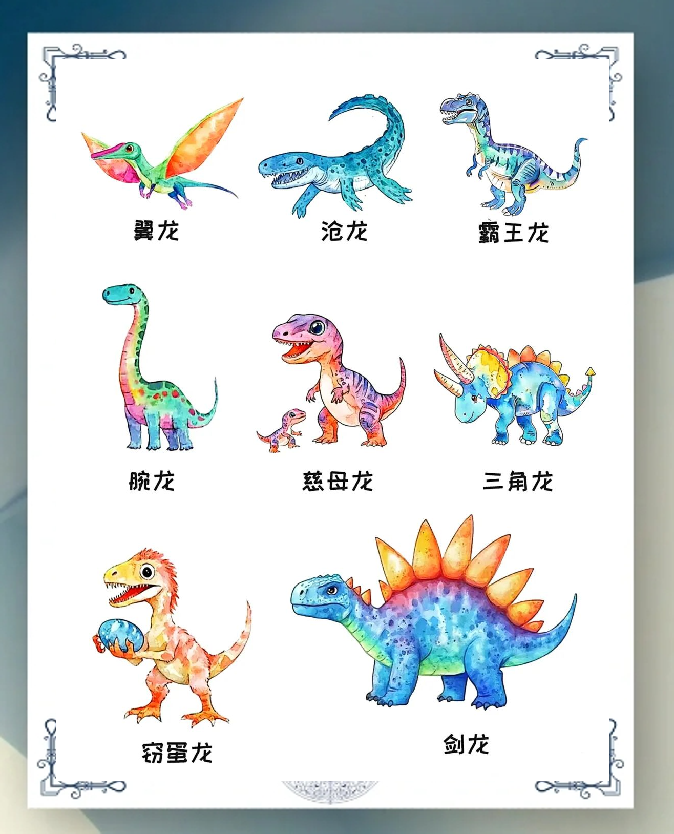 多种恐龙介绍及作品展示