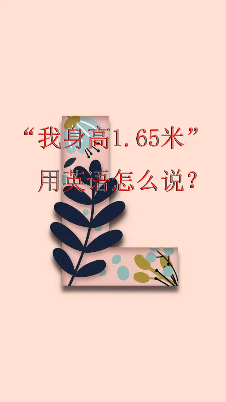 "我身高1.65米"用英语怎么说?
