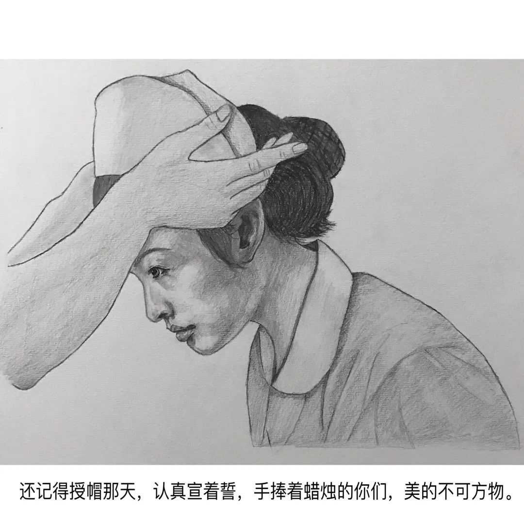 512护士节素描画图片