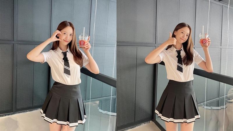少女时代学生制服韩国综艺播出,林允儿超冻龄似18岁少女!